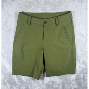 Lululemon Athletica Shorts Mens 32 Olive Green Chino Golf Casual Polyester